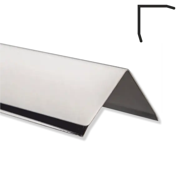 Kutna zidna lajsna L profil inox 30x30 mm Mirror Chrome  2,7m-0