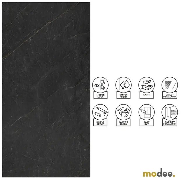 Modee mineralna zidna obloga Monreale Black WMT 518C-9