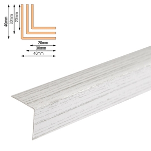 Kutna zidna lajsna L profil PVC LK SIVI 11 – 2,75m