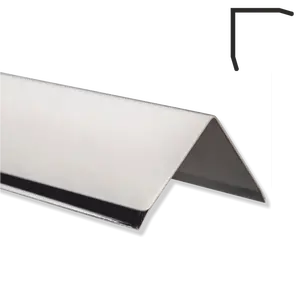 Kutna zidna lajsna L profil inox Mirror Chrome 2,7m